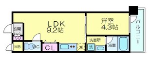 三国駅 徒歩1分 9階の物件間取画像